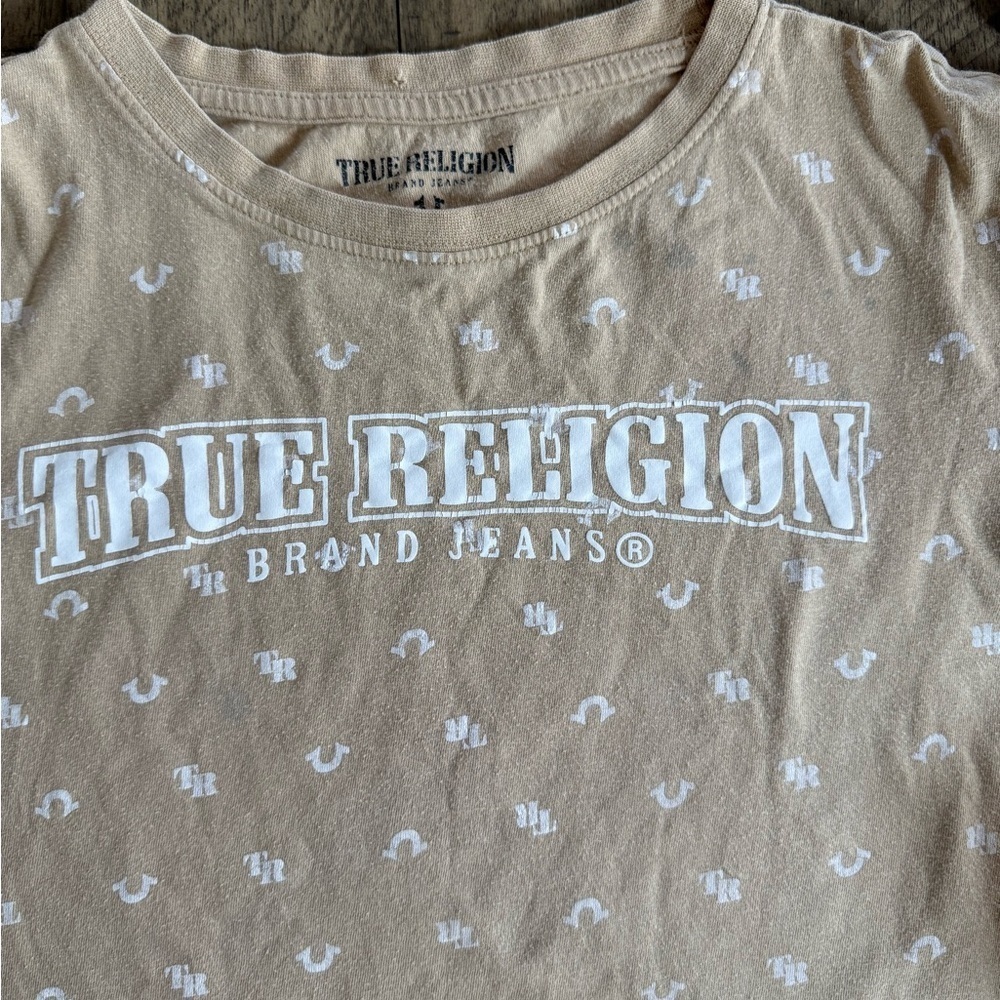 True Religion Beige Graphic Tee - Picture 4 of 7